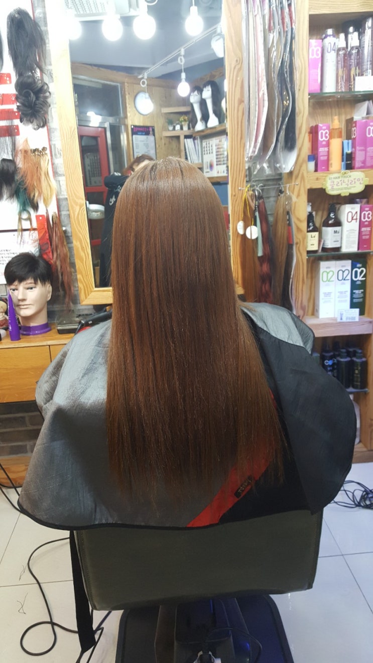  #춘천가발#붙임머리리터치하러#동탄에서#이은주헤어살롱으로 왔어요~