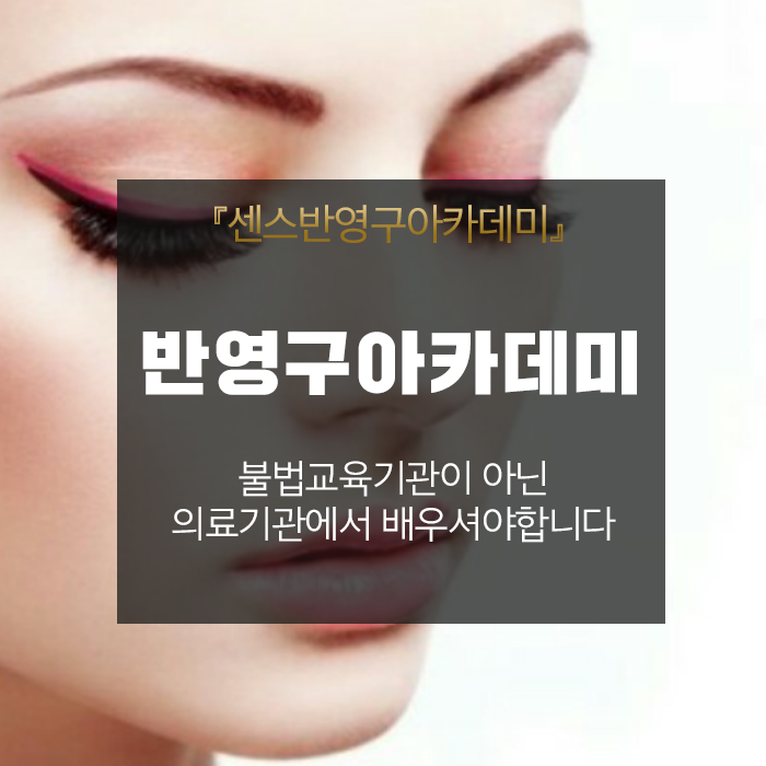  반영구아카데미 책임교육이 가능한 기관에서 배우셔야합니다