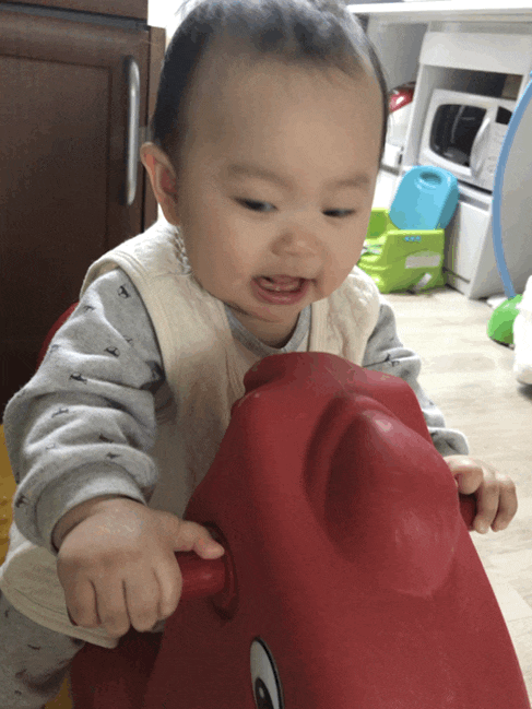 생후 252일 오늘은 낮잠 쬐끔 / 애호박브로컬리연두부죽