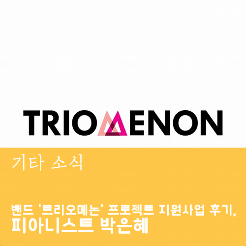  [기타 소식] 밴드 '트리오메논' 프로젝트 지원사업 후기, 피아니스트 박은혜