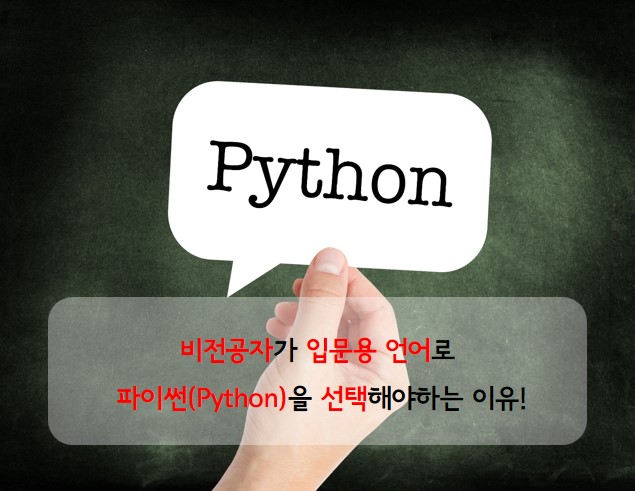 [비전공자/입문용 언어] 파이썬(Python) 프로그래밍을 먼저 시작해야 하는 이유!