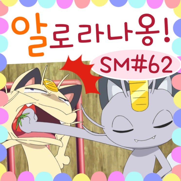  포켓몬스터 썬문 62화 알로라 나옹
