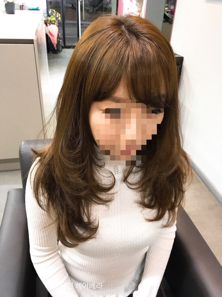 허쉬컷 후 얼굴 소멸 매직c컬펌. 용인 처인구 명지대 미용실 헤어베라