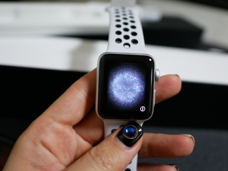  커플 애플워치3 나이키개봉기 38mm, 42mm 크기비교착샷