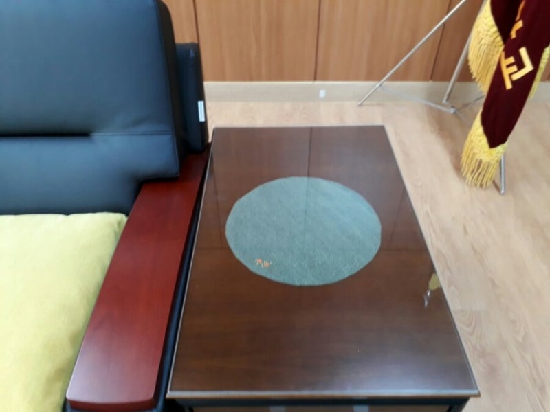 [양산백경커튼] 천연염색 방석 테이블보 응접실 인테리어 커튼 시공 사진 20
