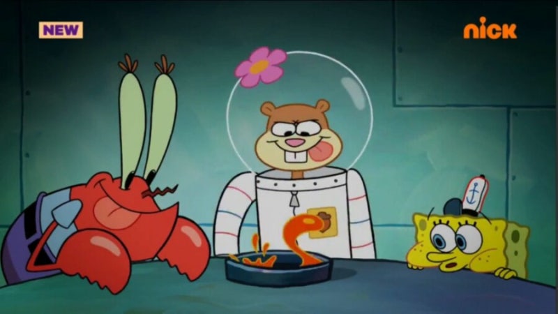 스폰지밥 초콜릿 노부인 장면