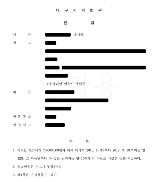  [대여금][채권추심][민사][상사] 주식회사에 빌려준 금액에 대하여 가압류 및 경매 거쳐 최종 지급 