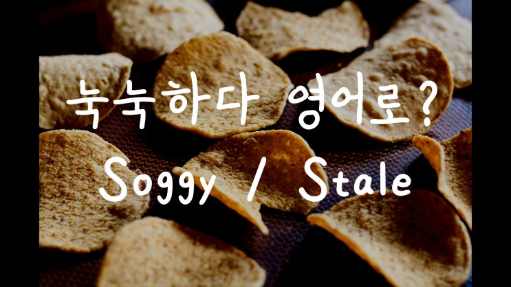  [1MIN 회화영어] 과자가 눅눅한 영어로? soggy / stale 원어민 영어표현