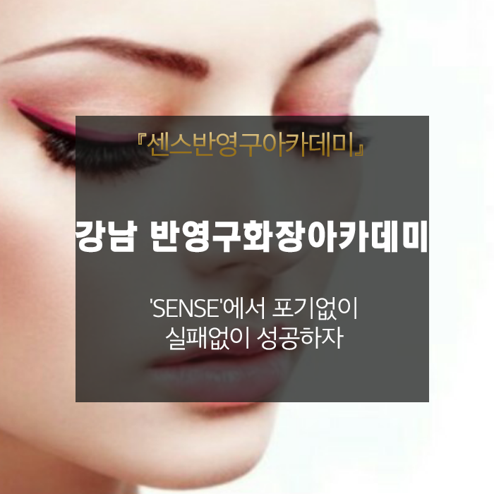  강남 반영구화장아카데미 'SENSE'에서 포기없이 실패없이 성공하자