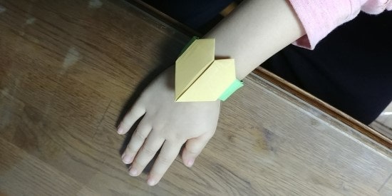색종이 하트 팔찌 접기