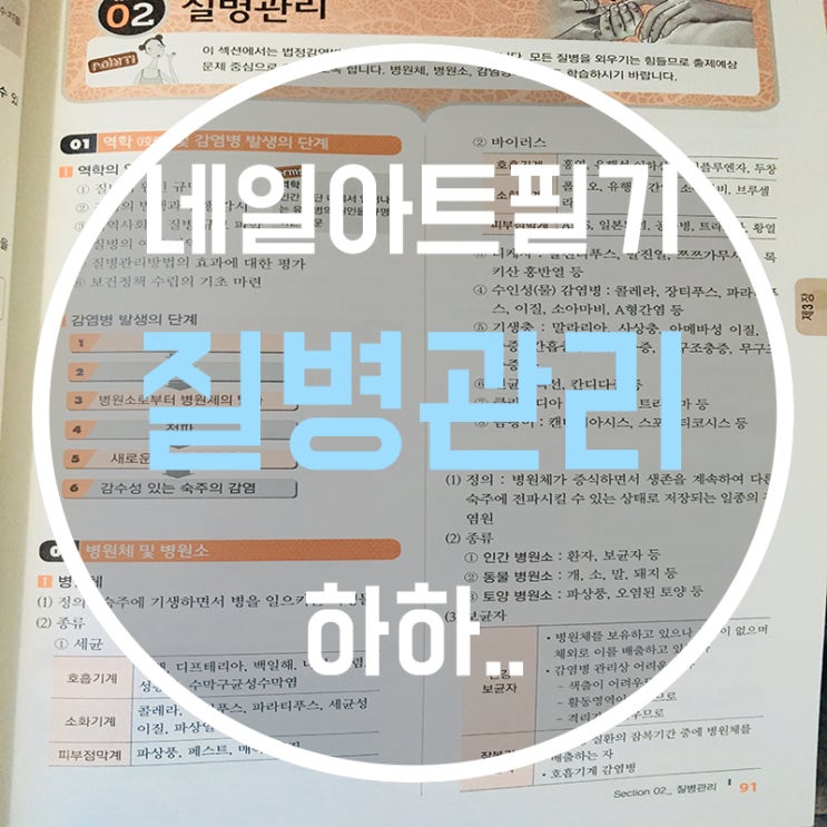  네일아트국가고시필기 공중보건학 중 질병관리!