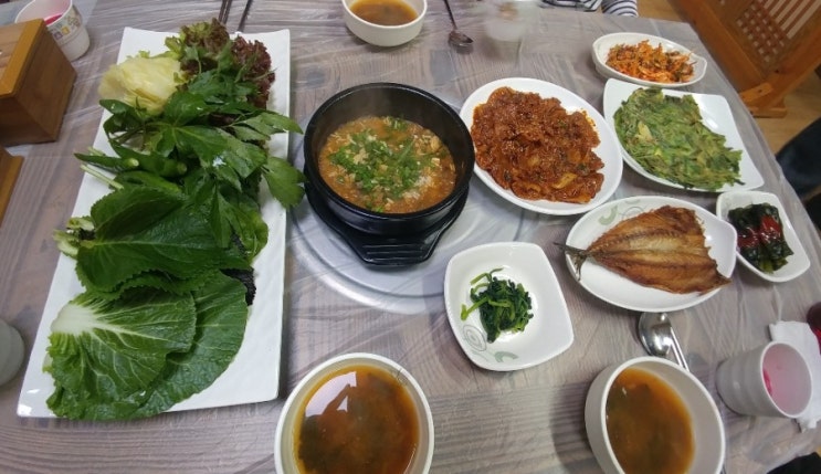  [맛집] 석적 산아래 우렁쌈밥