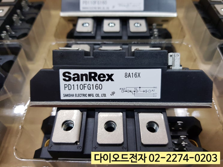  [판매중] PD110FG160 / PD110FG120 / PD110FG80 / PD110FG40 / SANREX DIODE+SCR 모듈