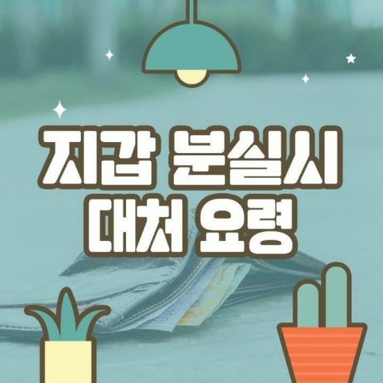  지갑분실시 대처요령