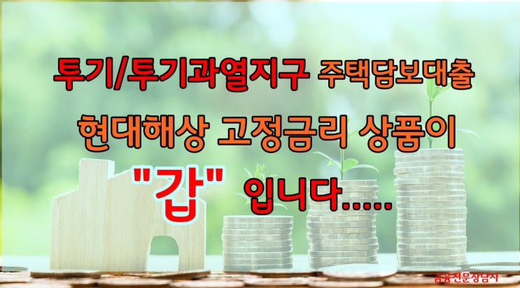 투기지구 / 투기과열지구(서울전지역) 담보대출은 현대해상이             최고입니다.