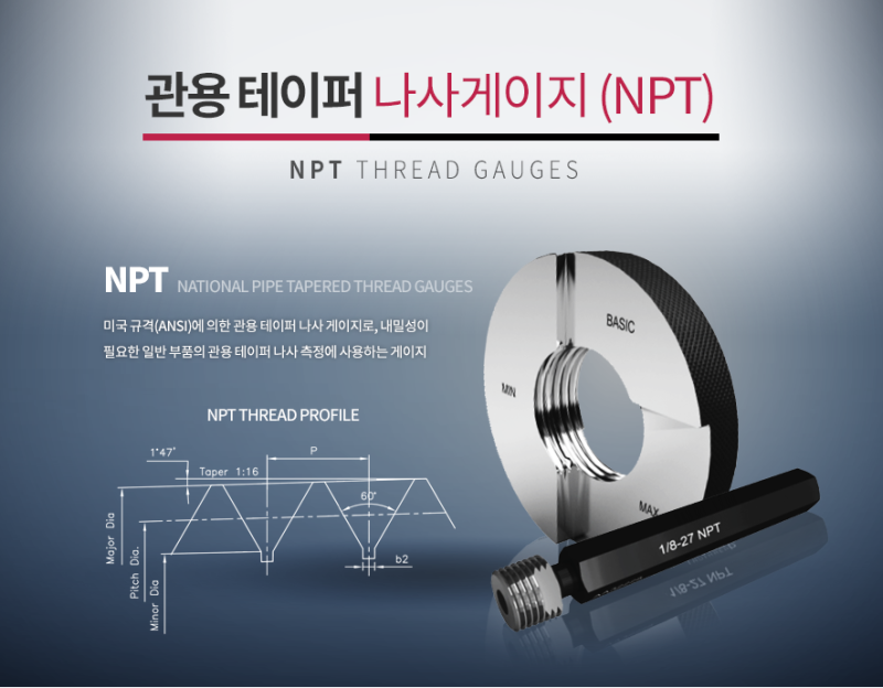 NPT 관용 테이퍼 나사게이지(NPT Thread Gauges) : 네이버 블로그