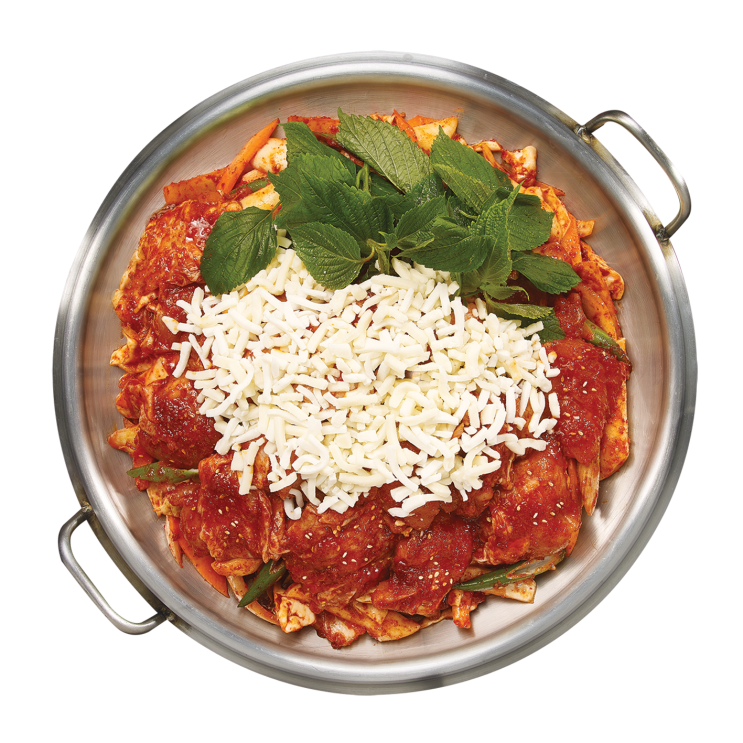  치즈닭갈비 촤르르 녹여줘!
