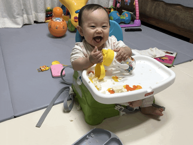  생후 288일 아이주도이유식 식판 밥 야채 두부