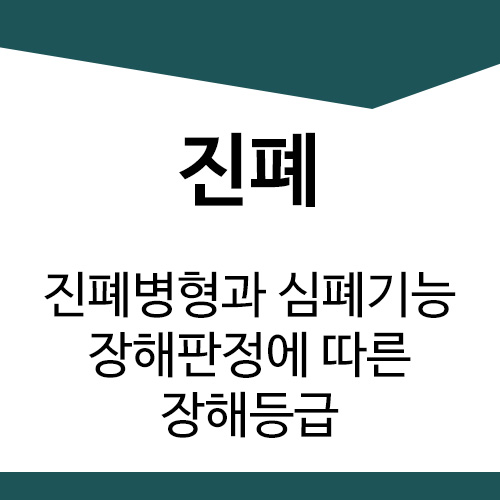  [산재]진폐병형과 심폐기능 장해판정에 따른 장해등급