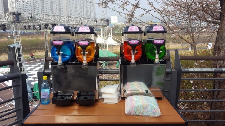  [설치사례]슬러시기계 단기임대 충훈부 벚꽃축제  ~~