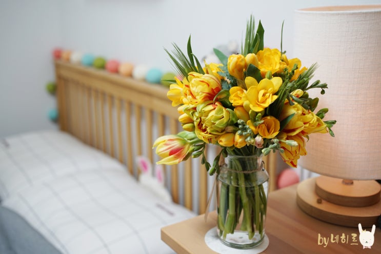 꽃정기구독 2주에 한번 리퓨, 봄 기운 가득한 노랑 튤립과 프리지아