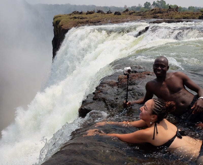 잠비아 여행 - 잠비아 빅토리아 폭포 악마의 수영장 / zambia victoria falls devil's pool !