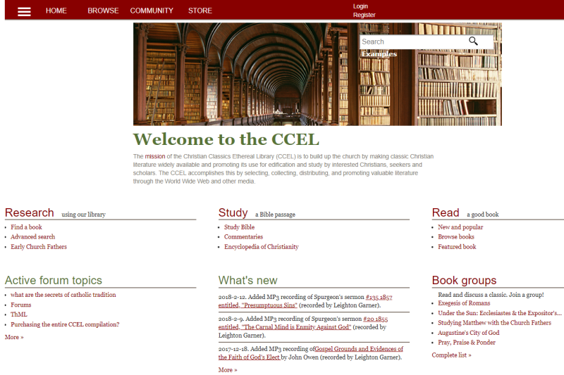 Christian Classics Ethereal Library (CCEL) - Christian classic books ...