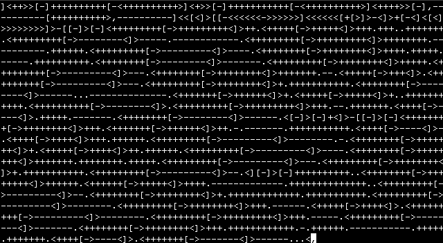  Brainfuck(브레인퍽) 코딩 문법, 인터프리터 등