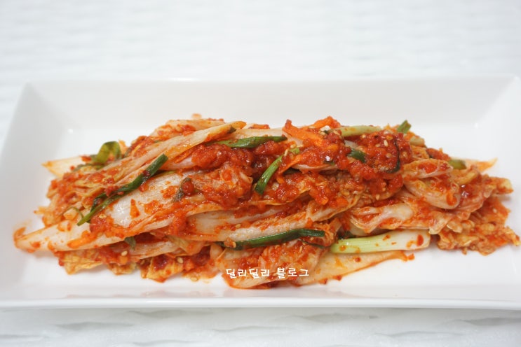  「배추겉절이」 햇사과 듬뿍! 빨갛게 입맛 살리고~살리고~담그는방법