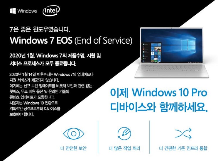 Windows 7 공식 지원 종료 :: 이제 Windows 10과 함께해요