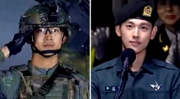 국군의날 2PM 옥택연 상병 미래 전투수행체계 시연 , 임시완 상병은 SBS 박선영 아나운서 와 함께 행사 진행