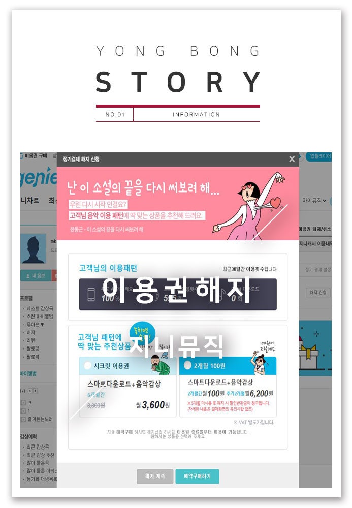 지니뮤직 이용권 해지, 환불 방법 및 주의사항