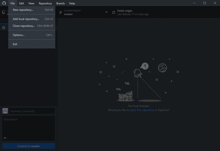  초보자를 위한 깃허브 프로젝트 생성(윈도우) - GitHub Desktop 사용법