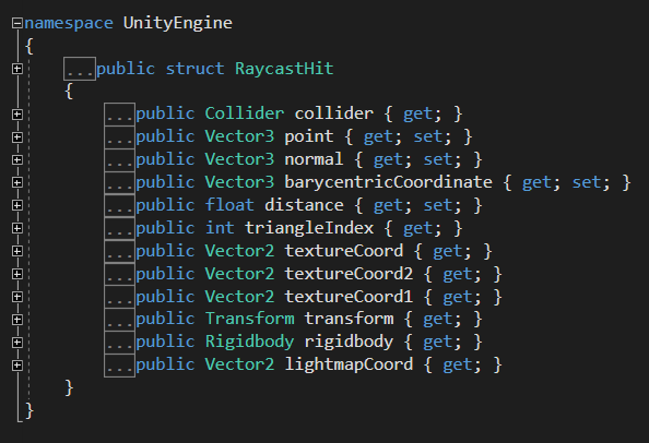 [유니티] RaycastHit 구조체 : 네이버 블로그