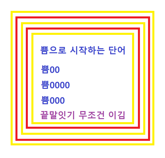  [쁨으로시작하는단어] 끝말잇기 무조건 이기는법