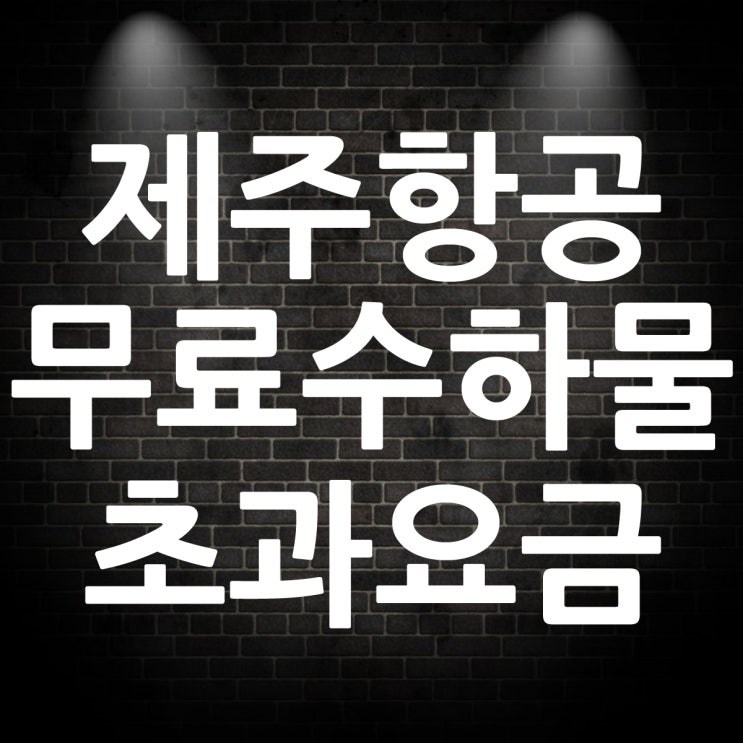  제주항공 무료 수하물 무게 크기 허용량 초과 요금