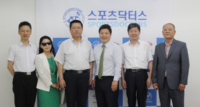 SDCOIN 발행 스포츠닥터스 후원하는 한국마이팜제약 , 중국 위해 부서기가 방문