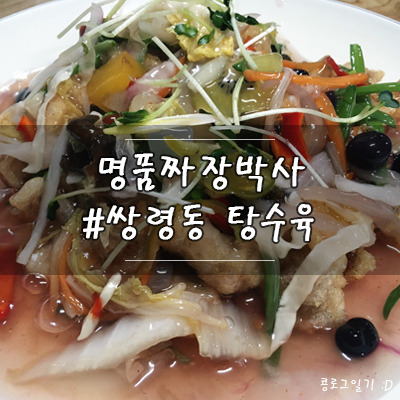  경기 광주 맛집 : 쌍령동 찹쌀탕수육 강추 명품짜장박사
