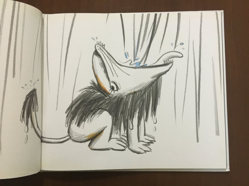 나비의 목탄 그림