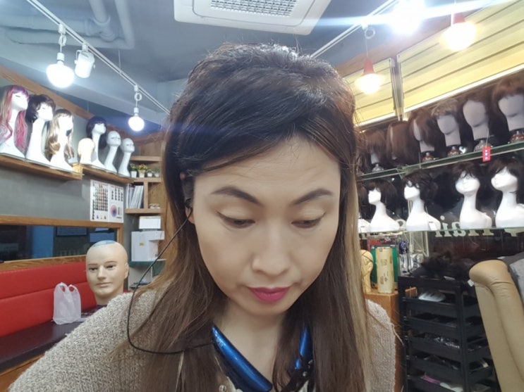  춘천가발 김호증모 가볍고 착용편한 머리띠가발~^^