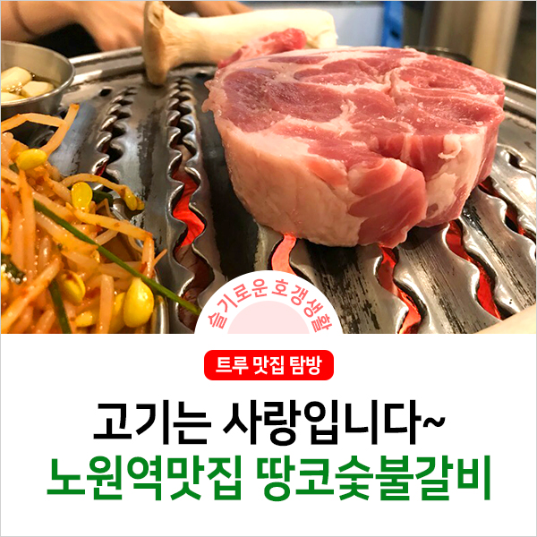 노원역 맛집 땅코참숯구이 고기는 사랑입니다~