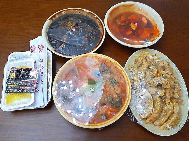  서산 짬뽕 맛집 점심으로 배달음식 불타는짜장 세트메뉴