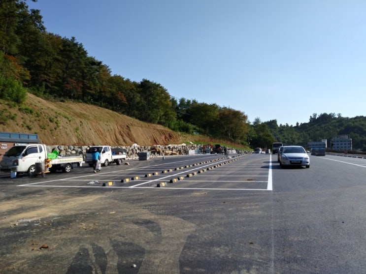  세종시 운주산성 주차장도색