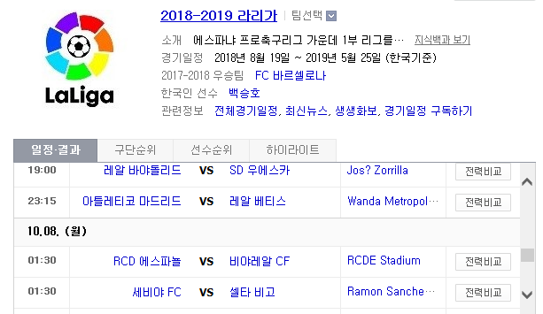 2018.10.07 라리가 (바야돌리 vs 우에스카 AT마드리드 vs 베티스 에스파뇰 vs 비야레알 세비야 vs 셀타비고 발렌시아 vs 바르셀로나) 2018.10.07 라리가 (바야돌리 vs 우에스카 AT마드리드 vs 베티스 에스파뇰 vs 비야레알 세비야 vs 셀타비고 발렌시아 vs 바르셀로나)