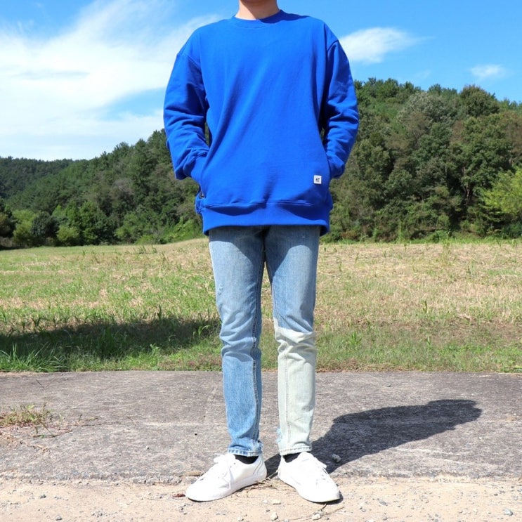  티엔지티 TNGT 맨투맨 박보검패션 맛이라도 내보자