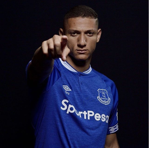  에버튼의 브라질 신성 공격수 히샬리송 (Richarlison)