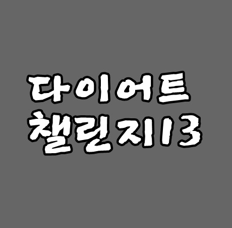  다이어트챌린지13일차 힘들어도 운동은 합니다.