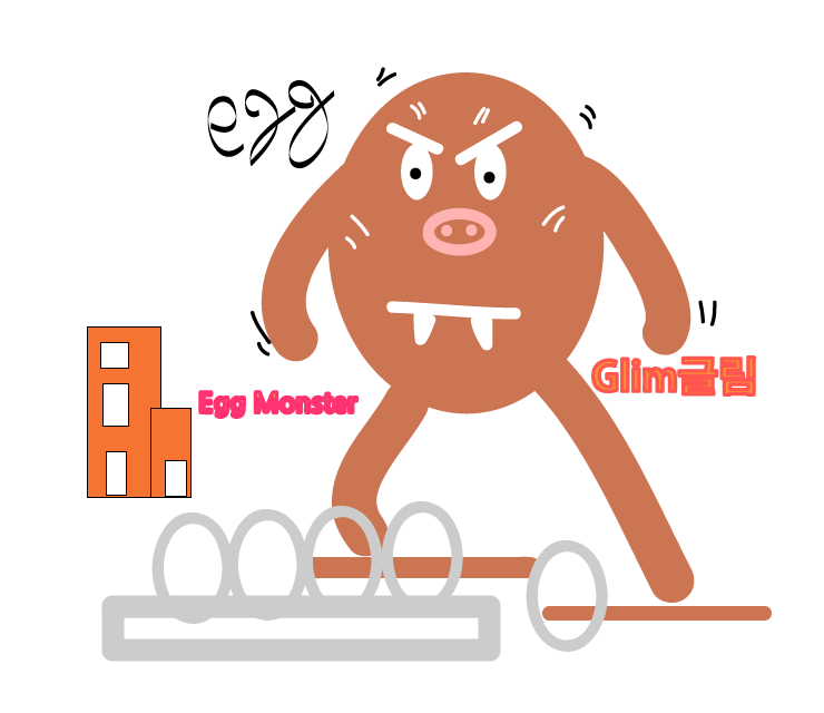  오지큐마켓 이모티콘출시! 에그몬스터 클림 EGG MONSTER