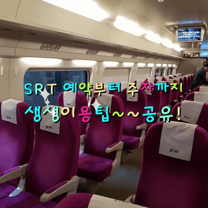  SRT 예약 주차 좌석 선택까지 팁팁팁!