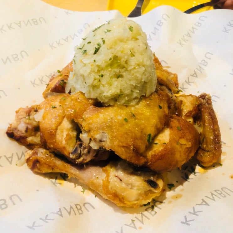  [잠실, 왕십리 맛집/ 깐부치킨], KKANBU, 마늘전기구이, 스파이시포테이토, 바삭한식스팩, 치킨 맛집, 맛집 추천